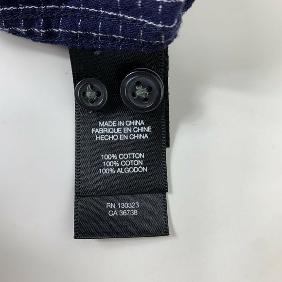 COPY - Kenneth Cole Button Down Shirt Mens Large Long Sleeve Blue Check Busines… - Picture 11 of 12